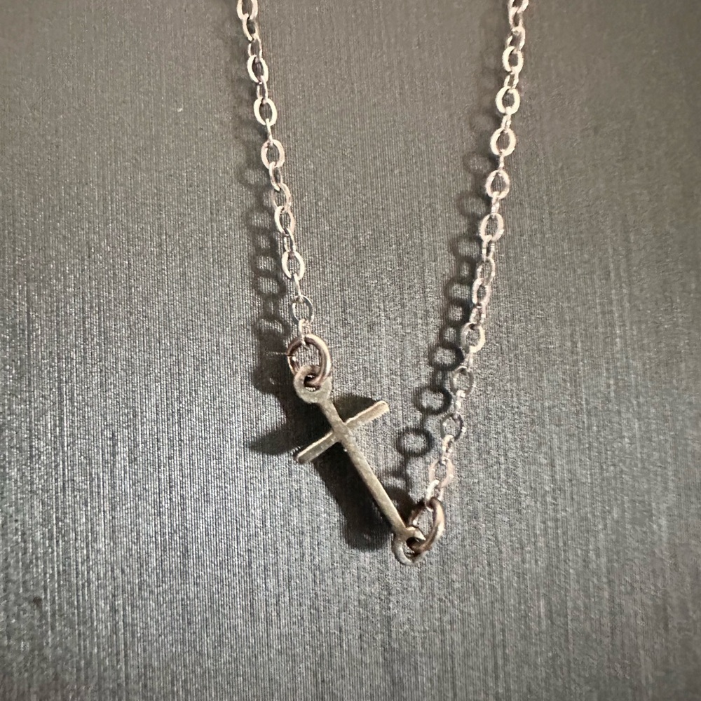 Bob Siemon Design Sterling Elegant Silver Cross Necklace